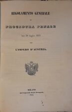 Procedura penale, regolamento generale per l'Impero d'Austria