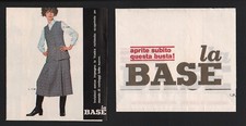 CATALOGO LA BASE 1968/69 BUONO OMAGGIO IN BUSTA ORIGINALE BROCHURE DONNA UOMO