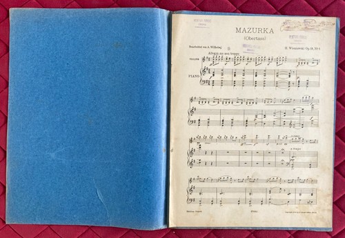 Spartito musicale mazurka 1909 - mazurka,