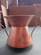 Vecchio Portafiori Vaso In Rame Manici Lavorati  Originale D'epoca Vintage