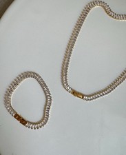 Set Collana e Bracciale Tennis Donna Cubic Zirconia Antiappannamento Impermeabile 18k