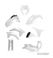 Full Kit Plastiche Acerbis KTM EXC 125 200 250 300 2012 2013 BIANCO