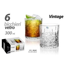 SET 6 PZ BICCHIERE VINTAGE