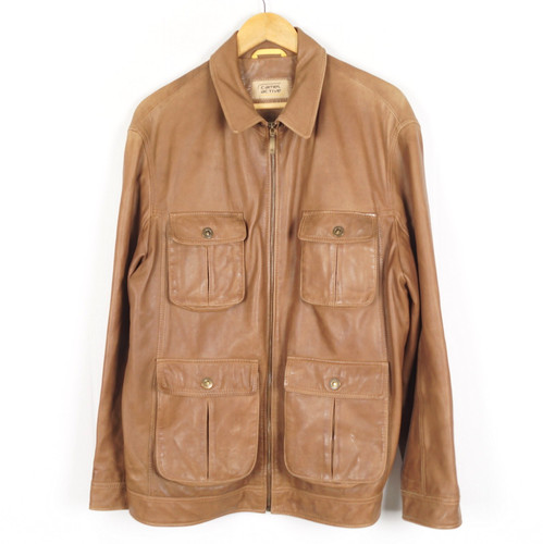 Giacca pelle uomo camel - pelle, da