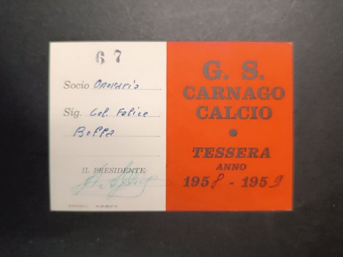 Tessera socio onorario - tessera,