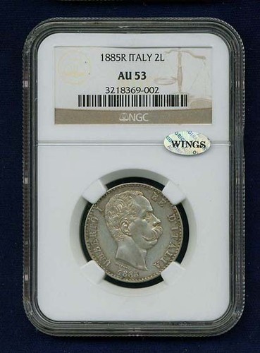 Regno italia 1885 moneta - regno, d'italia