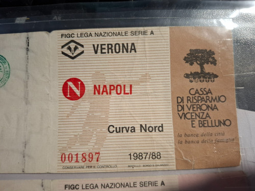 Biglietto ticket calcio napoli - calcio,