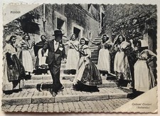 Cartolina Fiuggi costumi ciociari saltarello tradizione balli paesaggistica T17