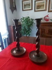 2 VECCHI CANDELIERI IN LEGNO