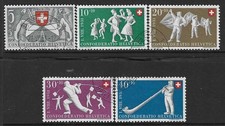 SVIZZERA - 1951 - FESTA NAZIONALE SET DI 5 - USATI - SG 527/531 - CAT £47