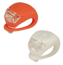 Coppia Di 2 Luci a Led Di Sicurezza Per Bici Anteriore E Posteriore