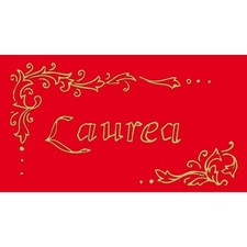 100 PZ Bigliettini bigliettino bomboniera ROSSO cornice oro LAUREA 08JF