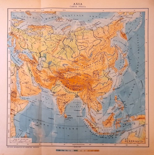 Carta geografica antica asia - antica,