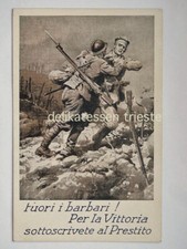 Achille BELTRAME 1 ww 1918 propaganda prestito Irredentismo cartolina b/n
