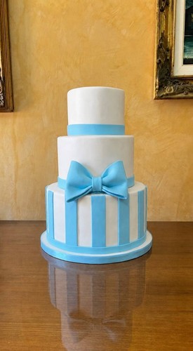 Torta scenografica azzurra - torta,
