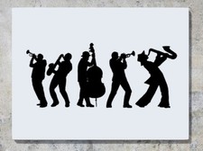Jazz Band Strumenti Silhouette