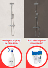 COLONNA DOCCIA CON MISCELATORE TERMOSTATICO MECCANICO SOFFIONE E DOCCETTA CROMO