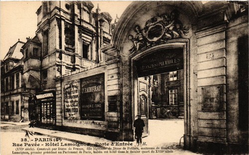 Cpa paris rue pavée - paris, 4e