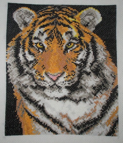Quadro ricamato mano tigre - quadro, a