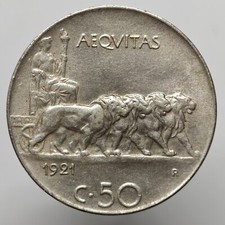 50 Centesimi Leoni 1921