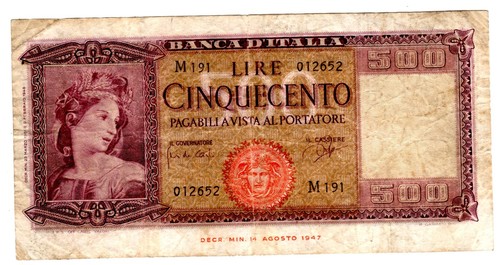 Italy italia billet 500 - billet,