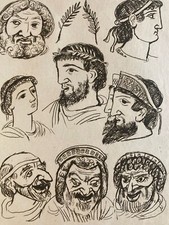 Incisione Barta 1950 Acqua