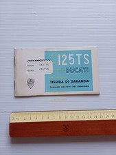 Ducati 125 TS anni 50-60 libretto tessera garanzia originale no depliant