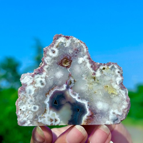 Fetta geode agata pizzo - fetta,