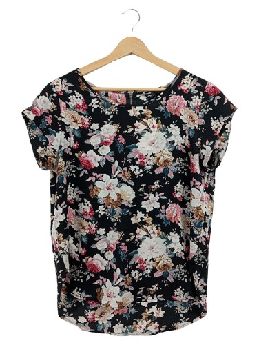 Only top donna nero fiori - top,