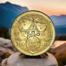 MONETA 200 LIRE COMMEMORATIVA LEGA NAVALE ITALIANA 1997