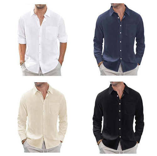 Camicie uomo misto cotone