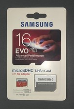 MicroSDHC 16 EVO Plus with SD