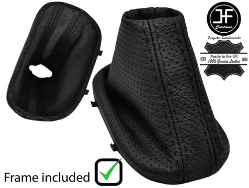 Nero cucire perforated pelle - perforated,