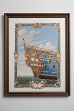 Stampa d'epoca 1934 su cartoncino - Poupe do "Soleil Royal"