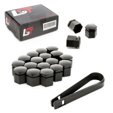 20x Tappi a vite ruota Cappuccio Bulloni ruota Set 17 mm nero per FIAT