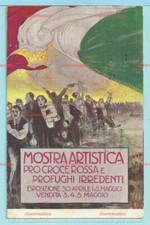 cartolina MILANO - Mostra Artistica Pro Croce Rossa e Profughi Irredenti -Mauzan