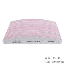 KIT 50 PEZZI LIME PER UNGHIE A MEZZA LUNA BILATERALE GRANA 100/180 PROFESSIONALE