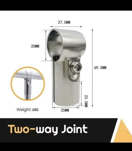 Connettore tubi rotondi 25mm - tubi,