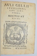 NOCTES ATTICAE – ediz. 1544