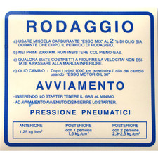 ADESIVO NORME  RODAGGIO BLU 2%