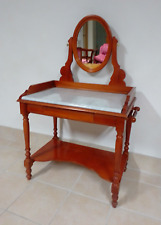 Mobile da toeletta per trucco, con piano in marmo e specchio regolabile