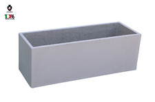 Vaso in cemento bianco fioriera rettangolare cm 100 per esterno arredo urbano