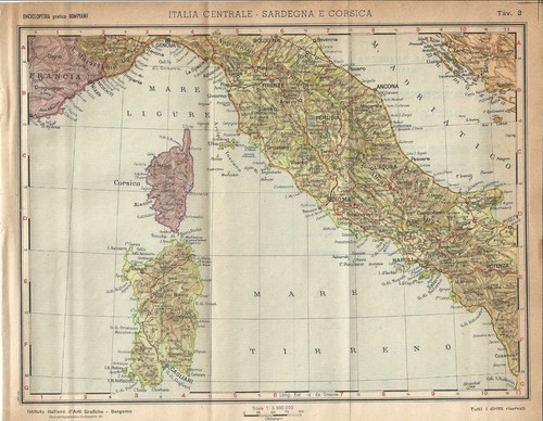 Carta geografica antica italia - carta,
