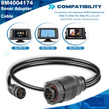 8M4004174 Sonar Adapter Cable 9 Pin HD+ for Lowrance HDS, MotorGuide Tour Motors