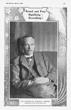 RICHARD STRAUSS Il compositore di 'Elektra' stampa antica 1910