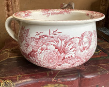 Antico vaso da notte-pitale in ceramica- Jardiniere Sarreguemines