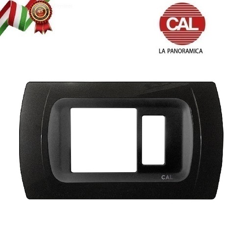 Placca schuko nero interno - placca,