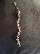 bracciale braccialetto donna pietra grezza ametista gioiello 