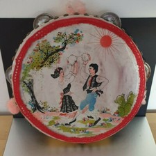 Tamburello con sonagli - , dipinto
