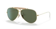 Ray Ban 3138 Shooter - 58 W3401 - Occhiali da Sole - Oro/Verde G15